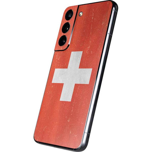 Switzerland Flag Distressed Galaxy S22 Skin
